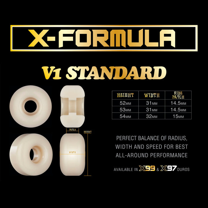X-FORMULA STANDARD V1 52mm 97A スケートボード スケボー ウィール