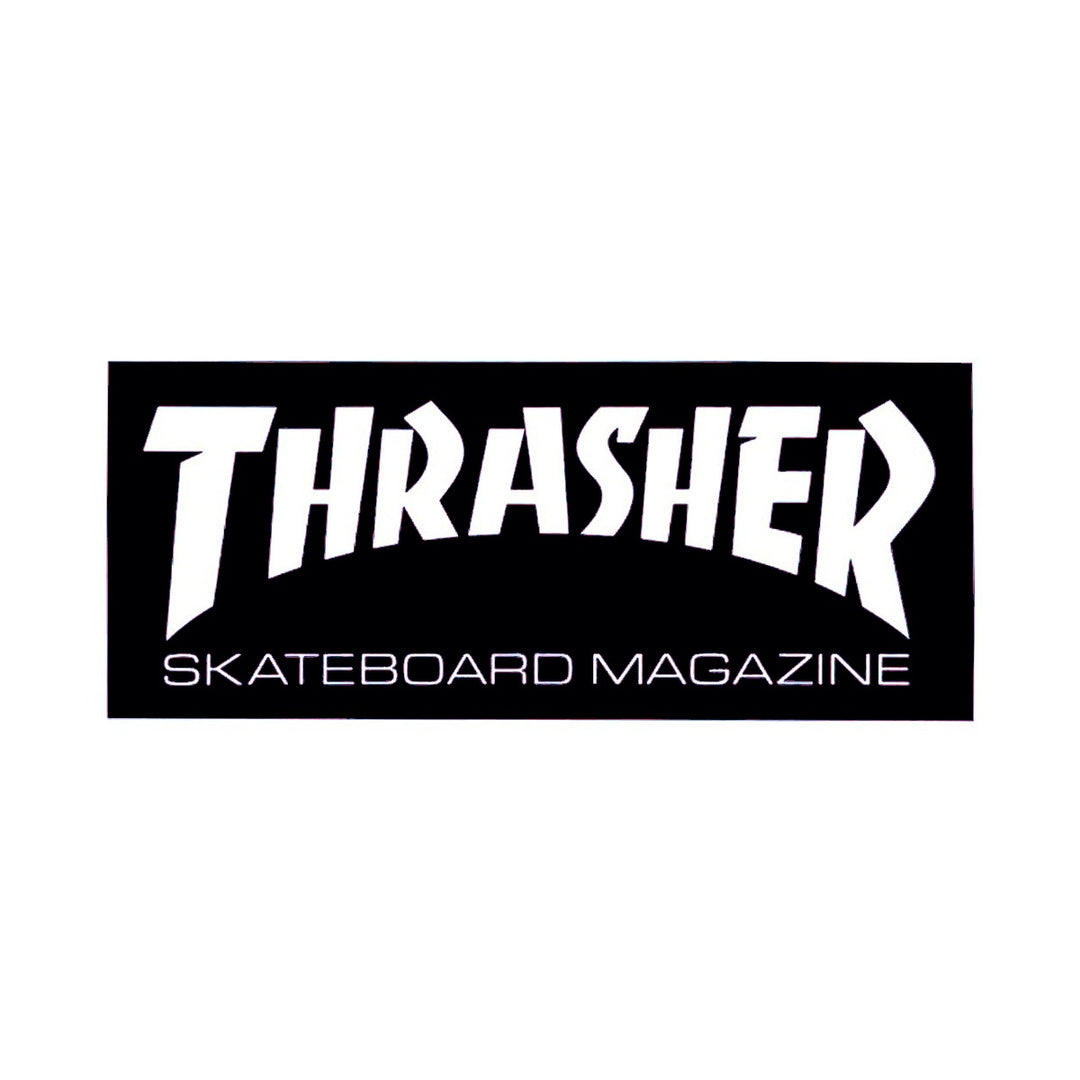 THRASHER LOGO STICKER MINI BLACK スケートボード スケボー ステッカー シール