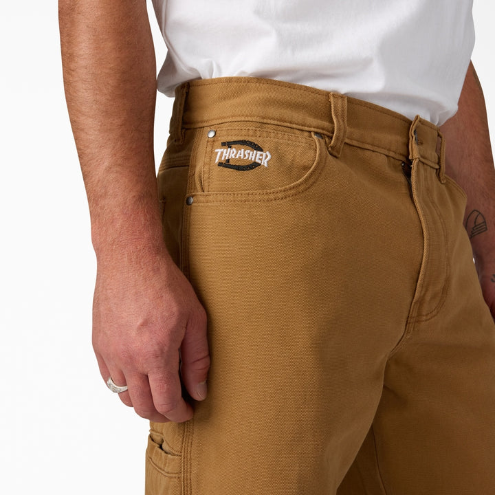 DICKIES x THRASHER Double knee pants BROWN