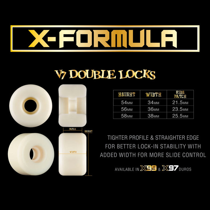 X-FORMULA DOUBLE LOCKS V7 56mm 97A スケートボード スケボー ウィール