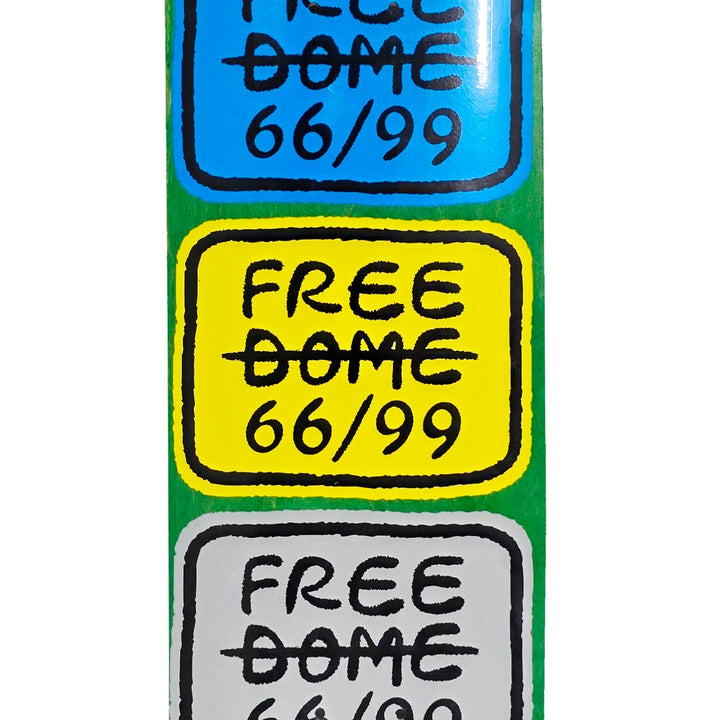 TEAM STACKED LOGO BULE/YELLOW/GRAY 8.0 スケートボード スケボー デッキ