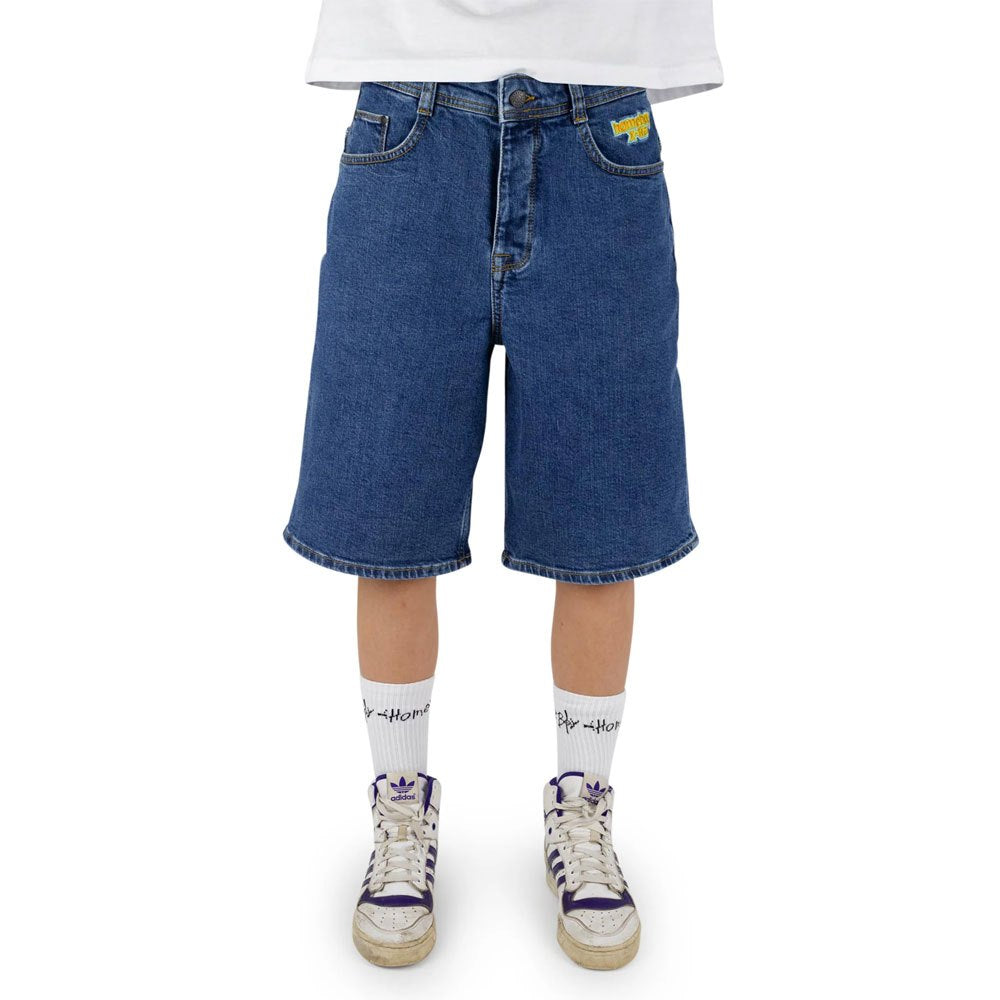 X-TRA MONSTER DENIM SHORTS (WASHED BLUE)  U1093-C01S01