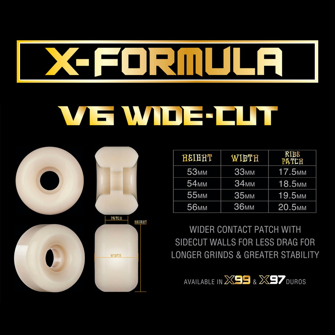 X-FORMULA HOBAN REAPER WIDECUTS V6 53mm 99A スケートボード スケボー ウィール