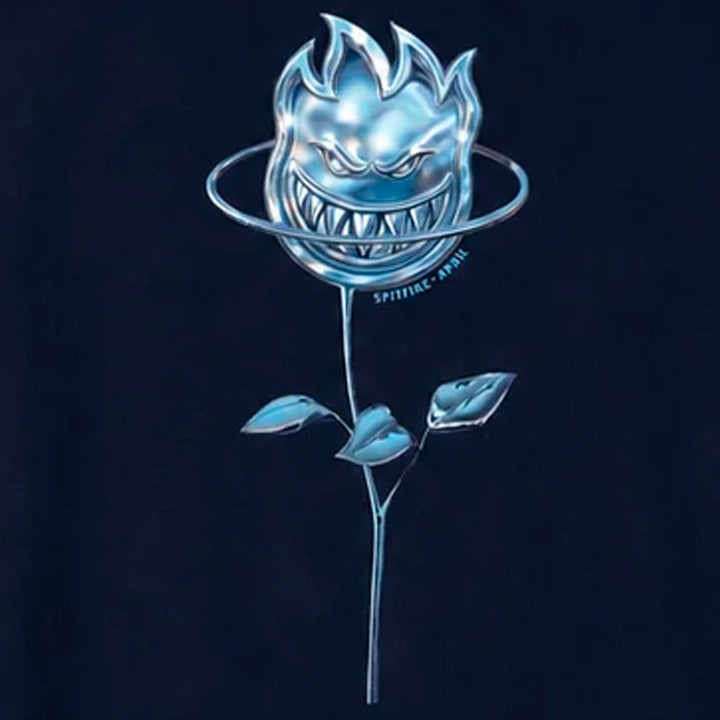 SPITFIRE x APRIL CHROME ROSE BIGHEAD NAVY c スケートボード スケボー TEEシャツ 半袖
