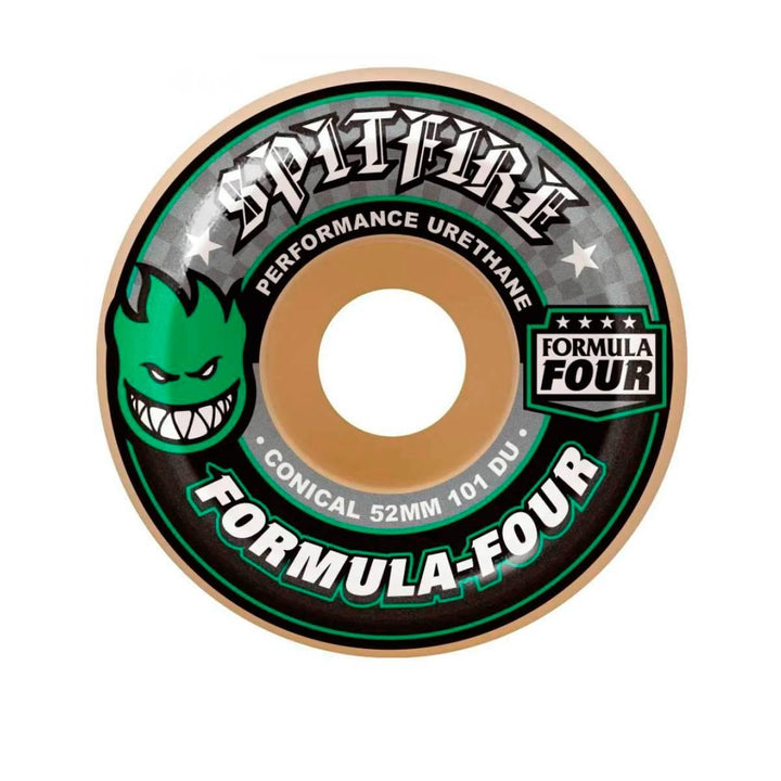 F4 101 DURO CONICAL GREEN PRINT 52mm スケートボード スケボー ウィール