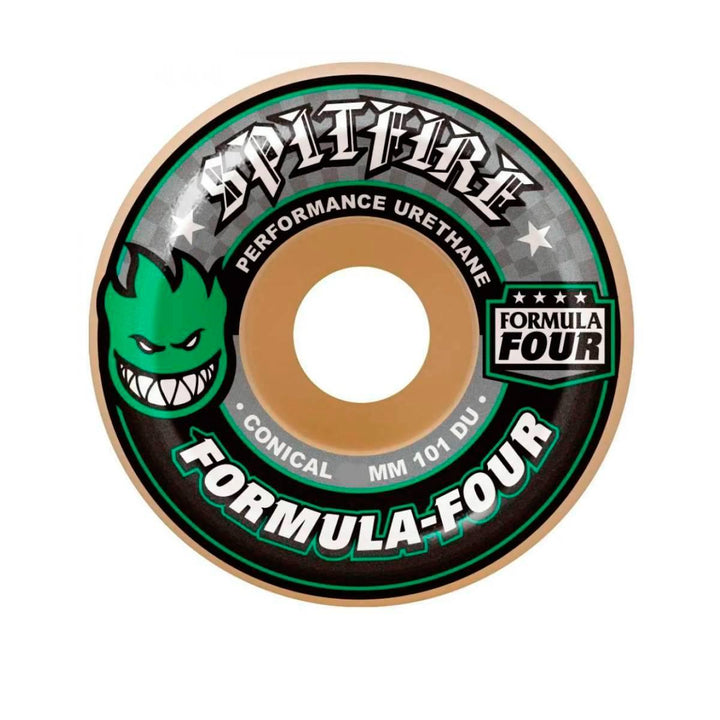 F4 101 DURO CONICAL GREEN PRINT 56mm スケートボード スケボー ウィール