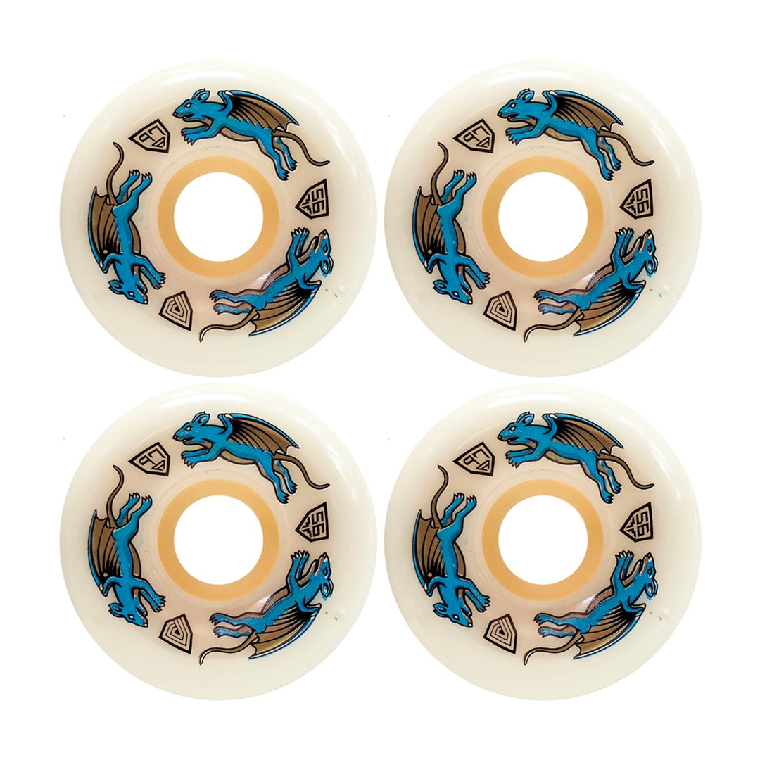 POWELL PERALTA DRAGON FORMULA BLUE NANO RAT 56x39MM 97A スケートボード スケボー ウィール