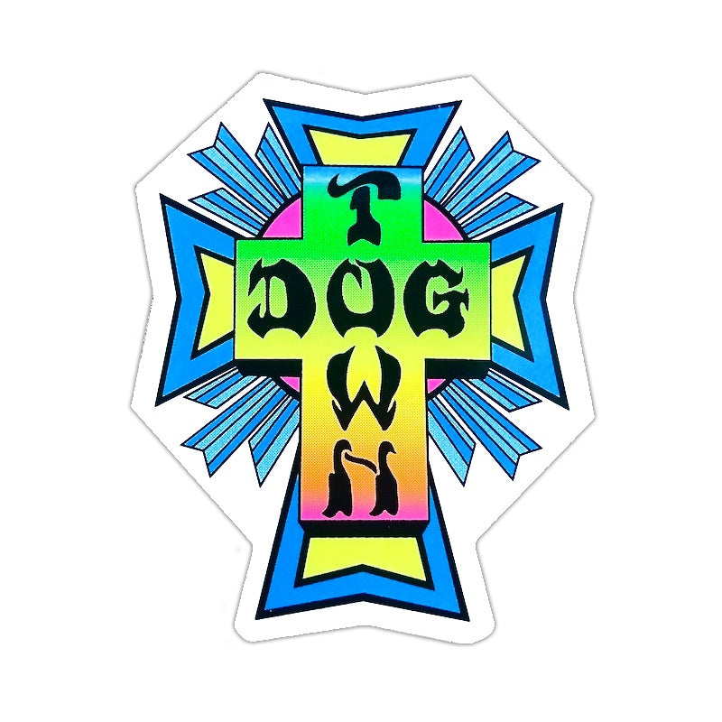 CROSS LOGO NEON ( LARGEL ) スケートボード スケボー ステッカー シール