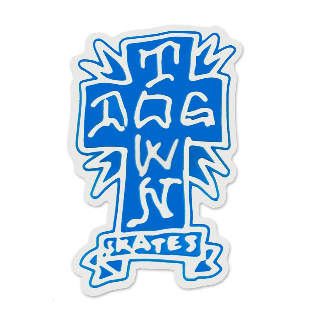 DOGTOWN GONZ CROSS BLUE 7.4cm スケートボード スケボー ステッカー シール
