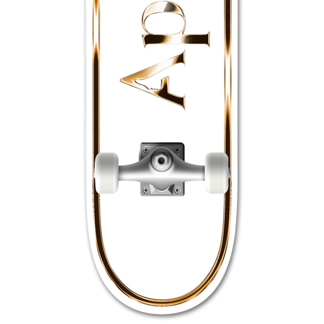 TEAM OG LOGO GOLDEN WHITE 8.0 コンプリートスケートボード スケボー コンプリート 完成組立品 セット