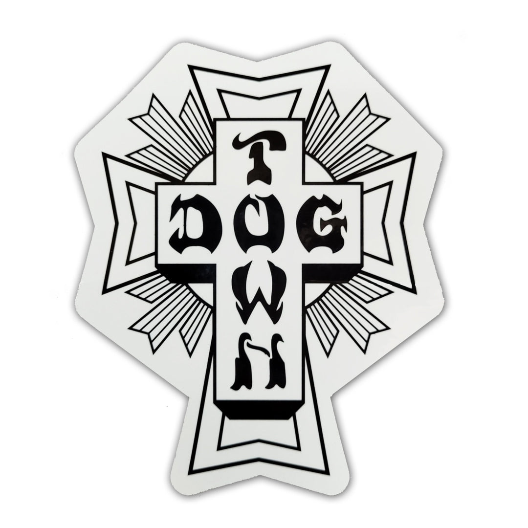 CROSS LOGO WHITE 5.7cm スケートボード スケボー ステッカー シール