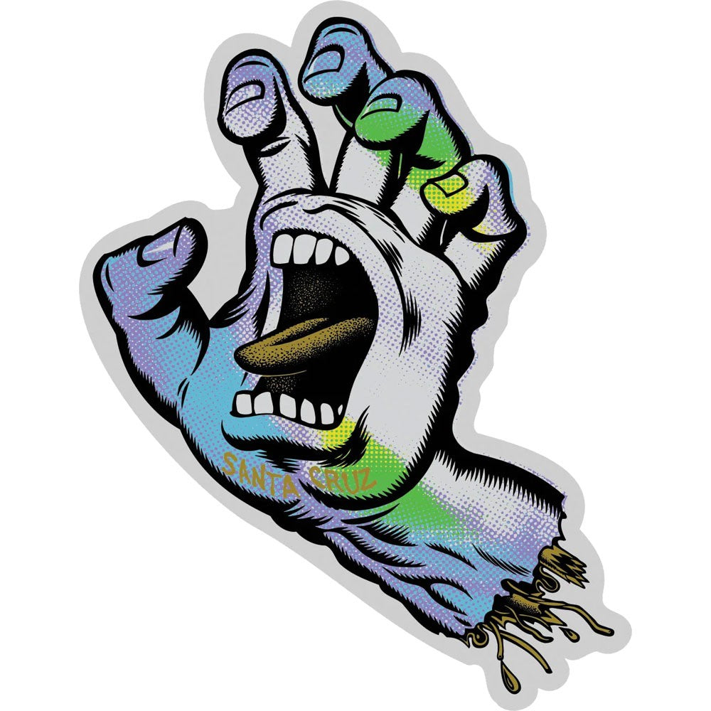 HOLO SCREAMING HAND STICKER 3in U4645-C01