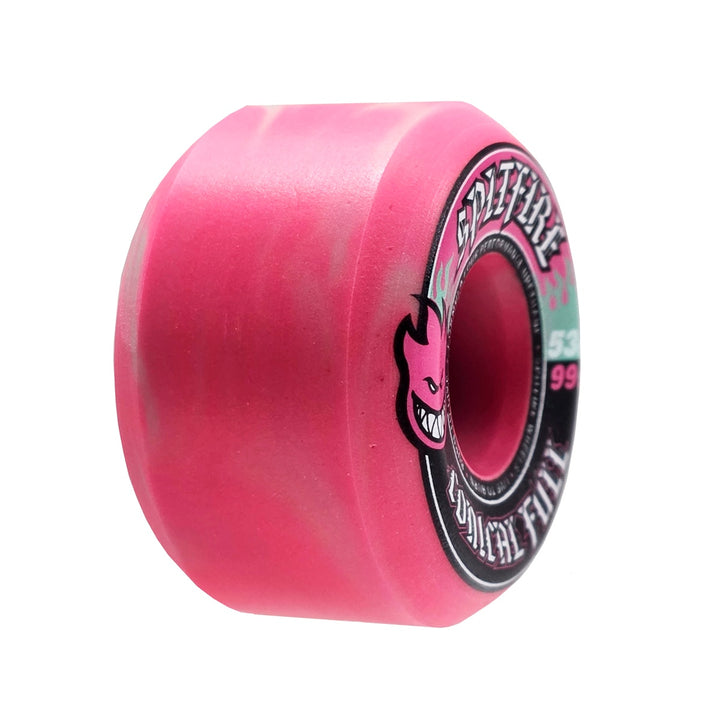 F4 99 CONICAL FULL PINK/TEAL SWIRL 53mm スケートボード スケボー ウィール