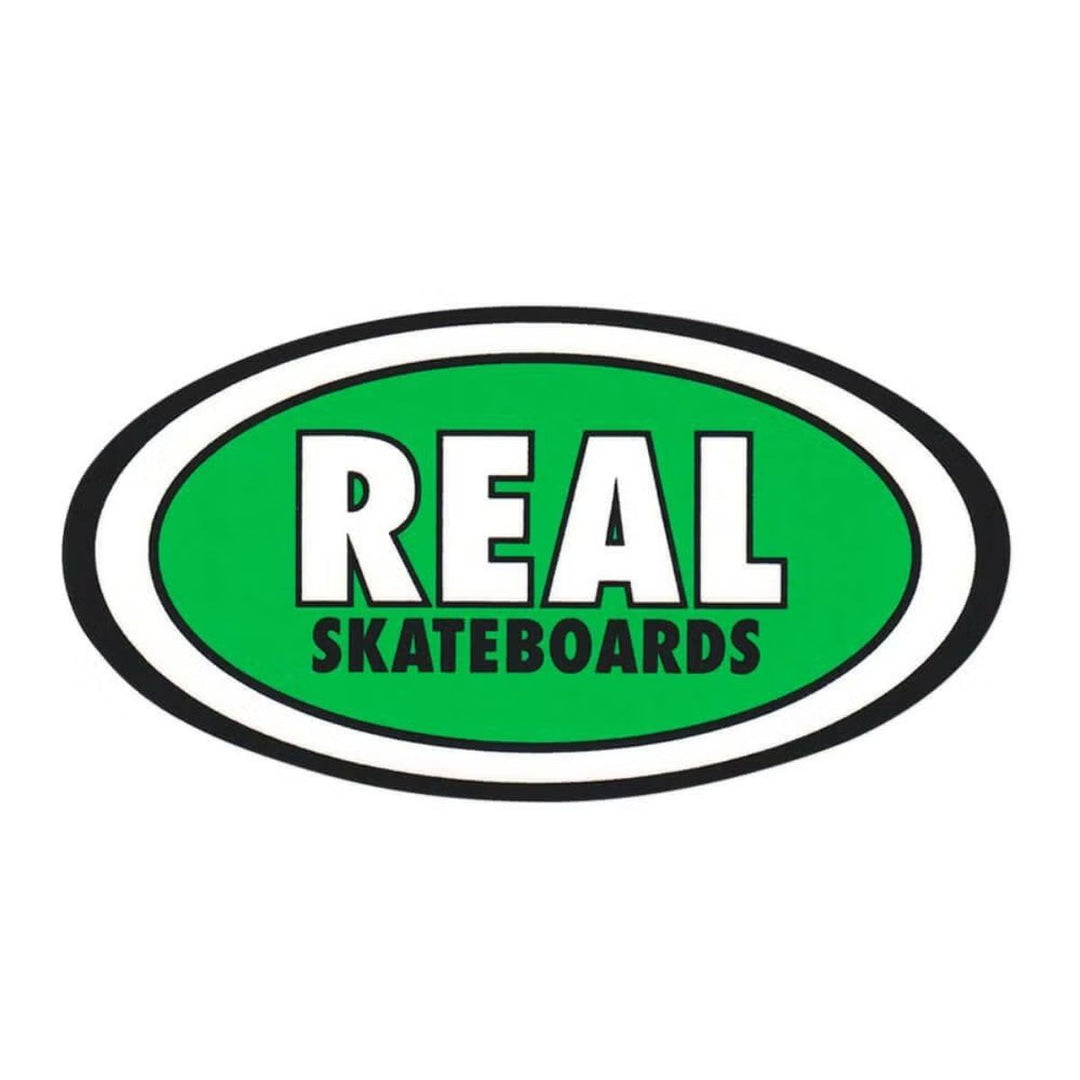 TEAM CLASSIC OVAL SMALL GREEN/BLACK/WHITE スケートボード スケボー ステッカー シール
