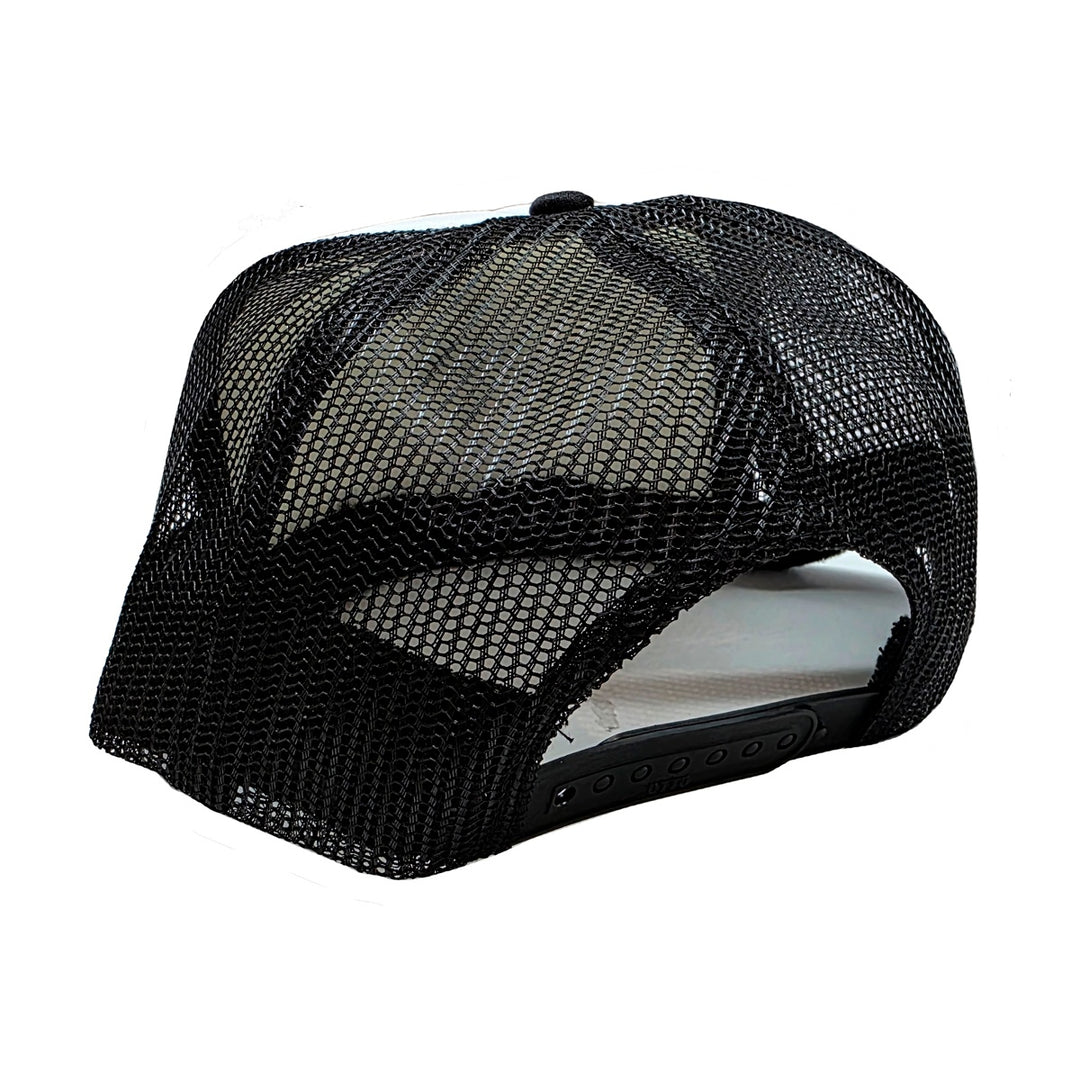 CROSS LETTER FLIP MESH HAT WHITE/BLACK スケートボード スケボー キャップ メンズ アパレル 帽子