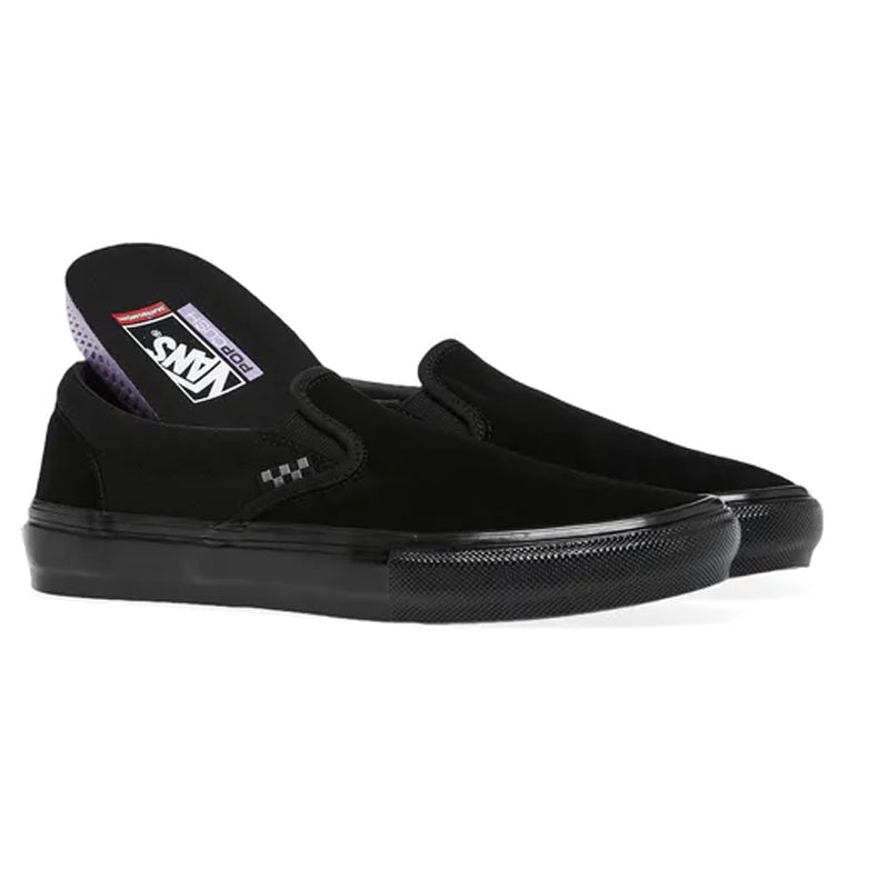 VANS SKATE SLIP-ON (スリッポン) BLACK/BLACK スケートボード スケボー シューズ スケシュー スニーカー 靴 メンズ