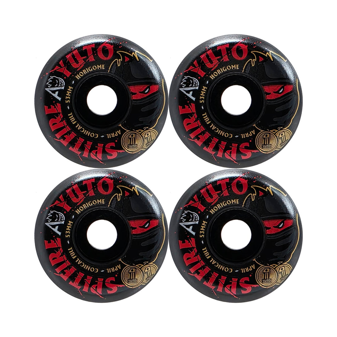F4 99 CONICAL FULL APRIL YUTO HORIGOME BLACK 53mm スケートボード スケボー ウィール