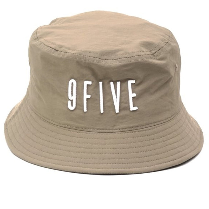9FIVE LOGO NYLON BUCKET HAT KHAKI