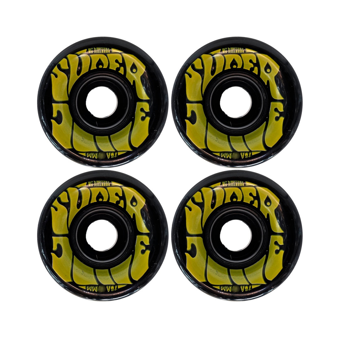 OJ MINI SUPER JUICE BLACK / YELLOW 55mm 78a スケートボード スケボー ウィール
