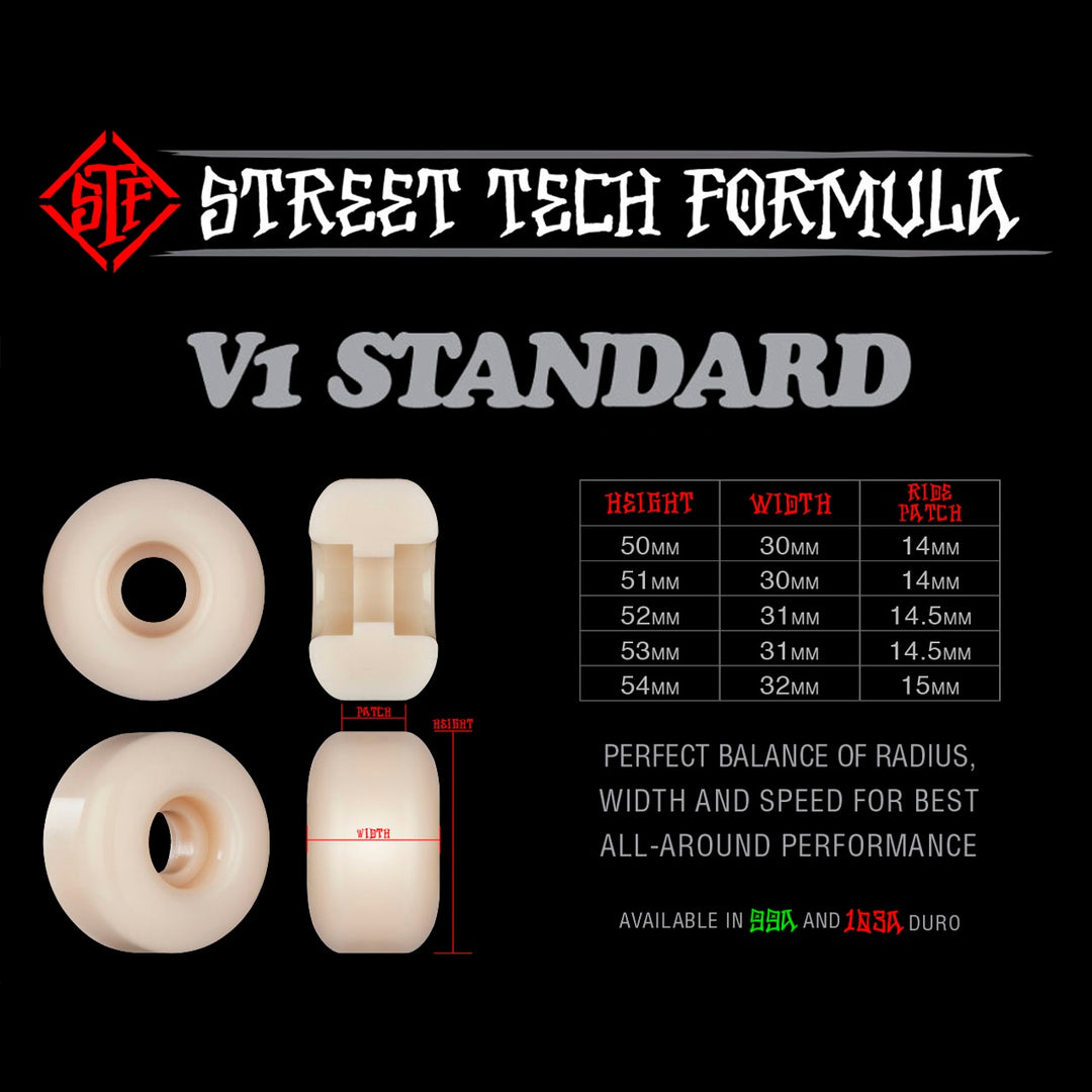 STF STREET TECH FORMULA STANDARD V1 52mm 99A スケートボード スケボー ウィール