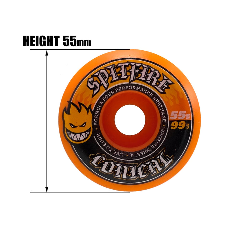F4 99 DURO CONICAL ORANGE 55mm スケートボード スケボー ウィール