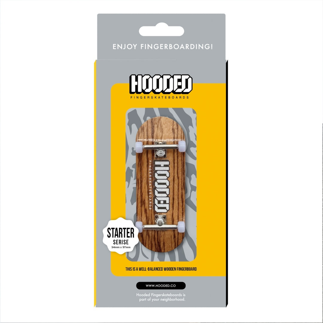 【指スケ】HOODED STARTER COMPLETE フィンガースケートボード (ZEBRA-WOOD)