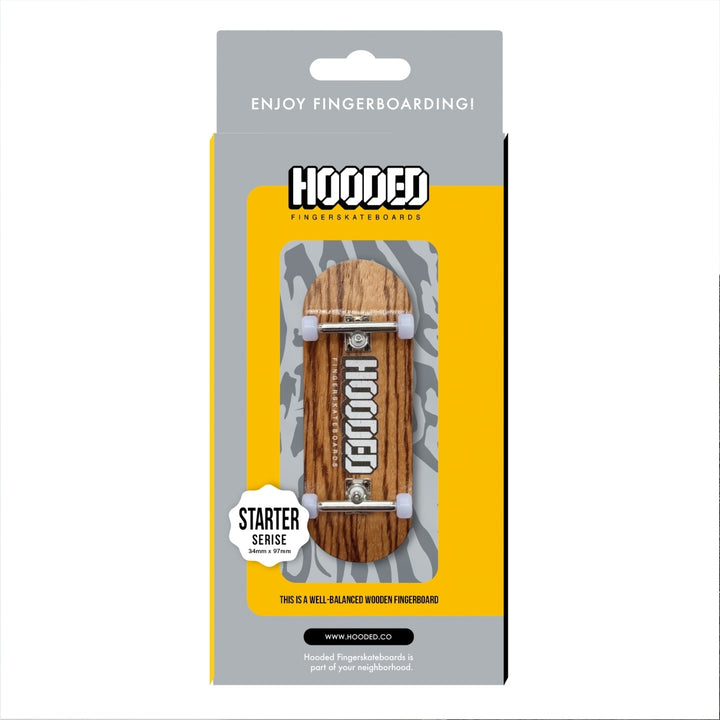 【指スケ】HOODED STARTER COMPLETE フィンガースケートボード (ZEBRA-WOOD)