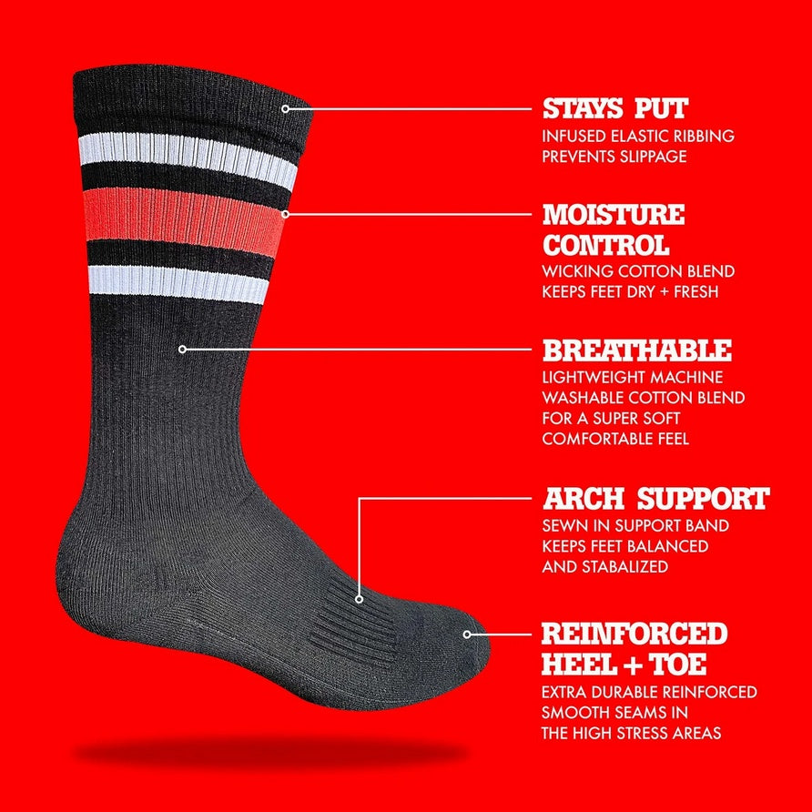 CREW SOCKS BLACK Lサイズ：27cm～31.0cm