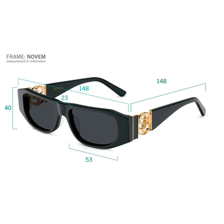 NOVEM LOC Black & 24k Gold Sunglasses ノヴェムロック / ブラック&24Kゴールド / サングラス / アジアンフィット / ナインファイブ