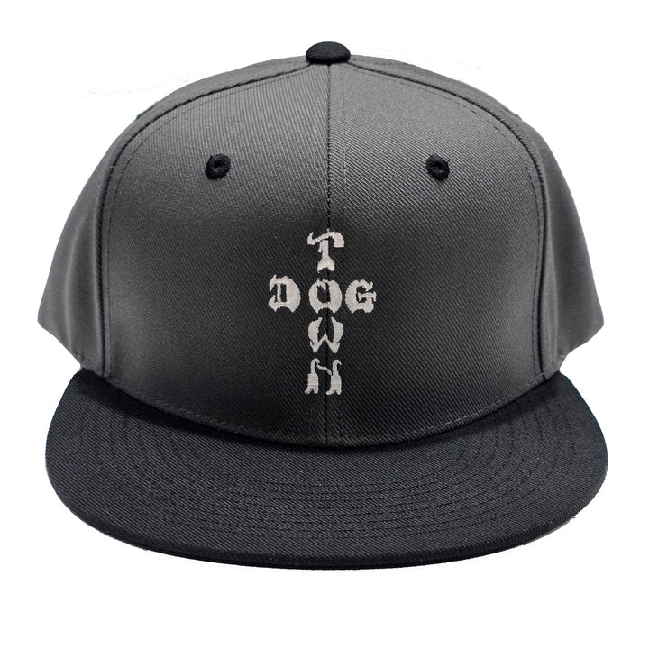 DOG TOWN CROSS LETTER SNAPBACK CHARCOAL GREY/BLACK