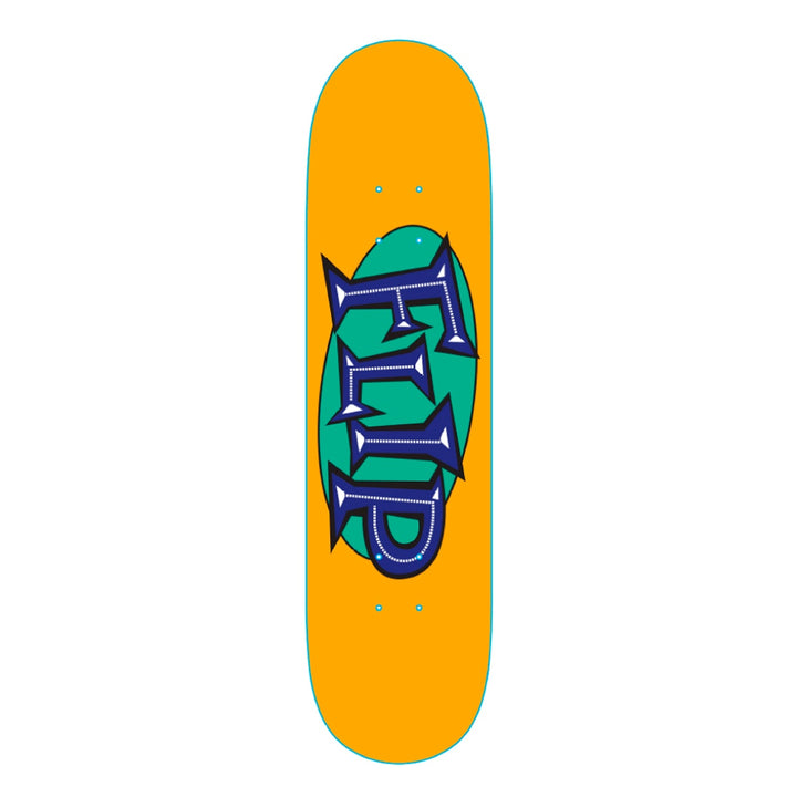 OVAL LOGO TEAL/YELLOW 7.5 キッズサイズ スケートボード スケボー デッキ
