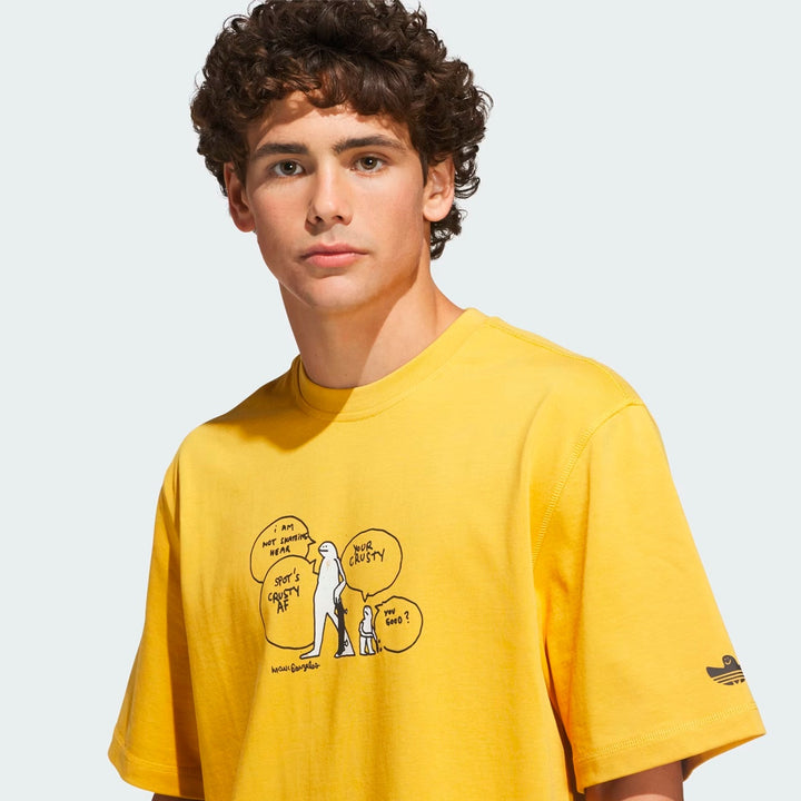 SKATEBOARDING x MARK GONZALES CRUSTY Tシャツ Preloved-Yellow/Black