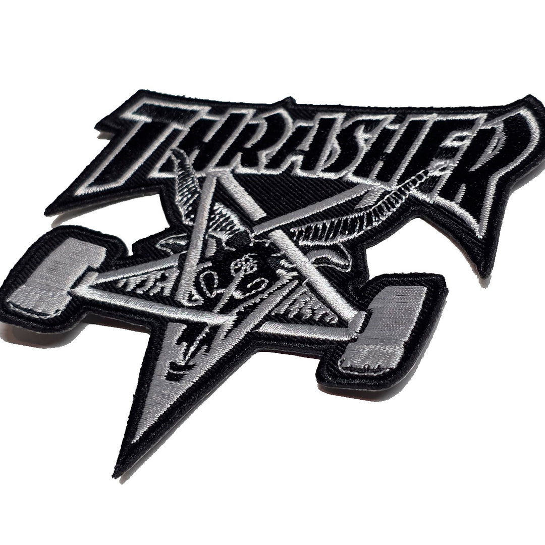 SKATE GOAT PATCH (BLACK/SILVER)