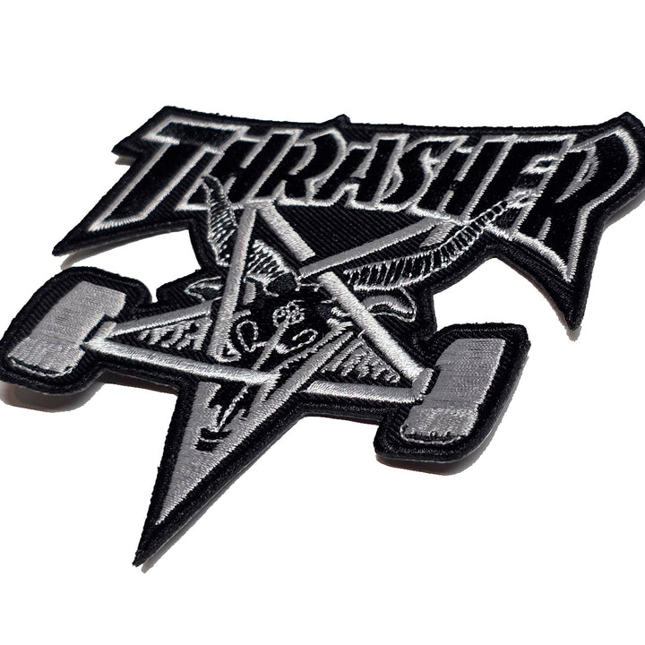 SKATE GOAT PATCH (BLACK/SILVER)