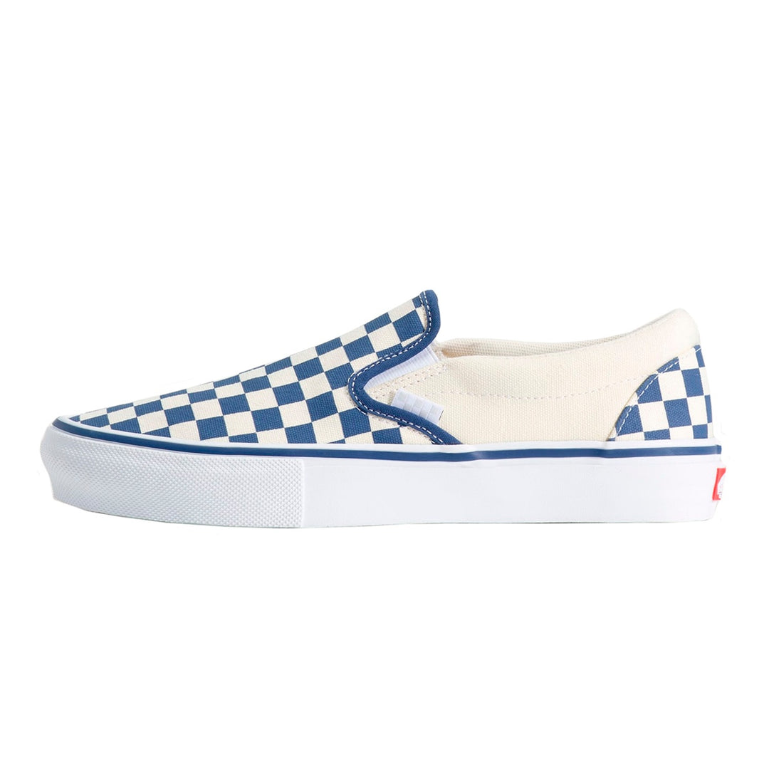 VANS SKATE SLIP-ON スリッポン BLUE CHECKERBOARD スケートボード スケボー シューズ スケシュー スニーカー 靴 メンズ