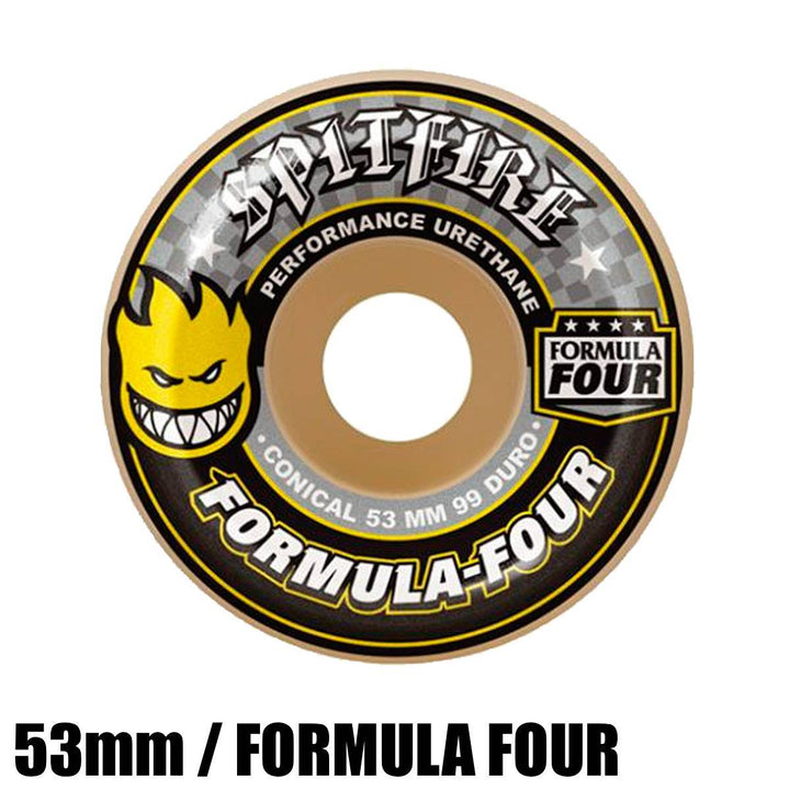 F4 99 DURO CONICAL YELLOW PRINT 53mm U2714-C01S01